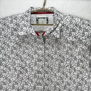 Panhandle Rough Stock Mens XXL Pearl Snap Western Shirt Cards Dice Print